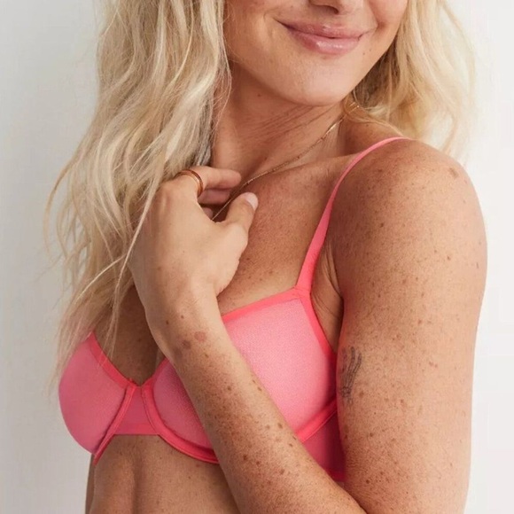 NWT Aerie Smoothez Balconette Bra Pink - Picture 1 of 4